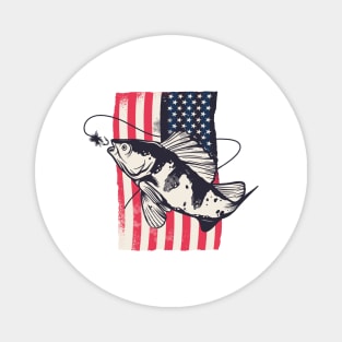 Stars & Stripes Fishing Glory Magnet